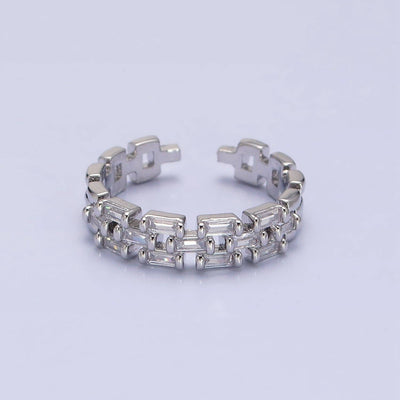 JewelrySilver Panther Chain Link Ring