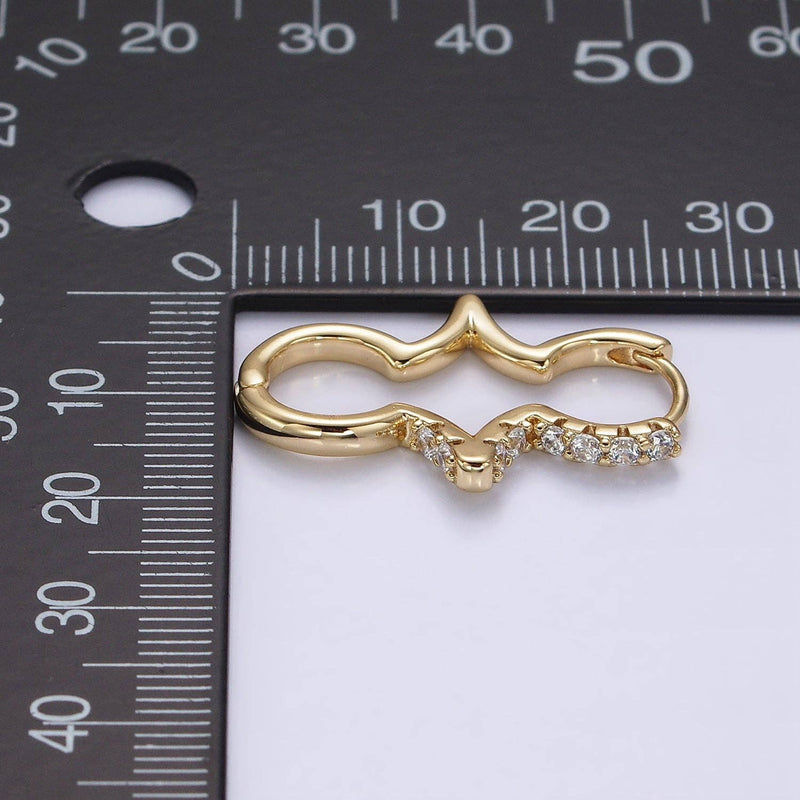 Jewelry14K Gold Edged Drop Earrings