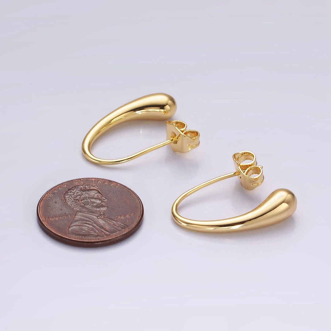 Jewelry14K Gold Molten French Hook Earrings