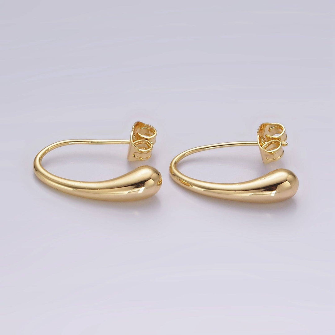 Jewelry14K Gold Molten French Hook Earrings