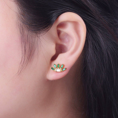 Jewelry24K Gold Flora Stud Earrings