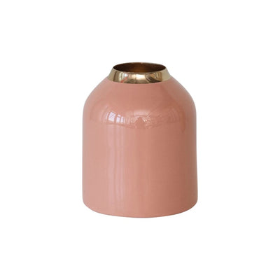 Pink Metal Vase - Meraki Co.