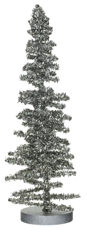 Tinsel Trees w/ Glitter Single