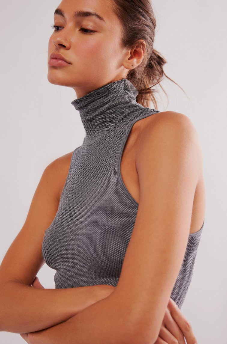 Free People TankALWAYS READY SEAMLESS TURTLENECK