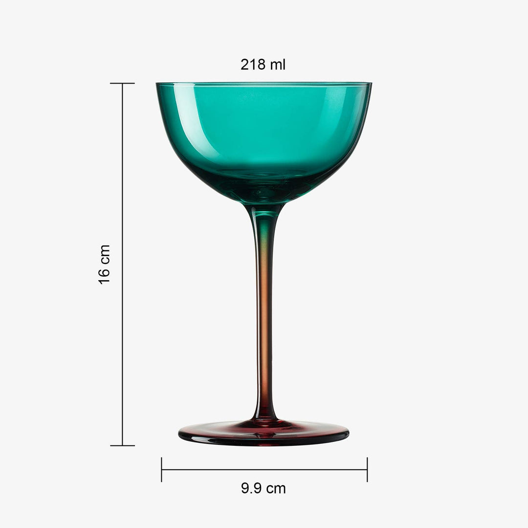 DrinkwareArtisanal Colored Coupe Cocktail Glass