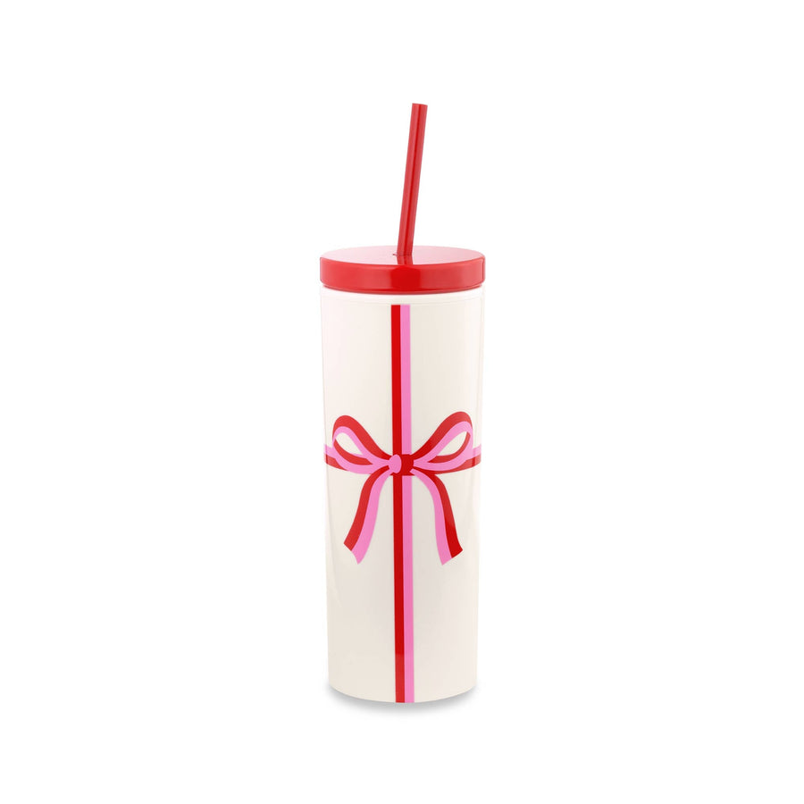 TumblersCandy Bow Tumbler with Straw