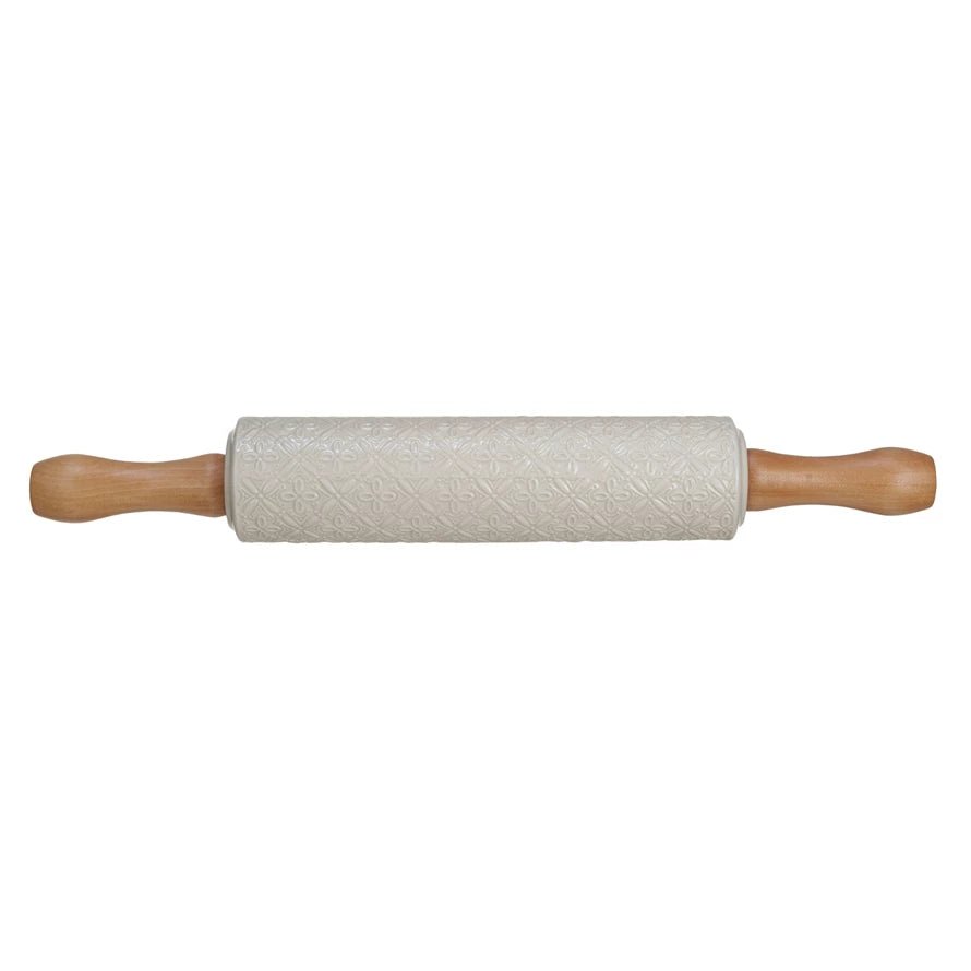 rolling pinEmbossed Stoneware Rolling Pin