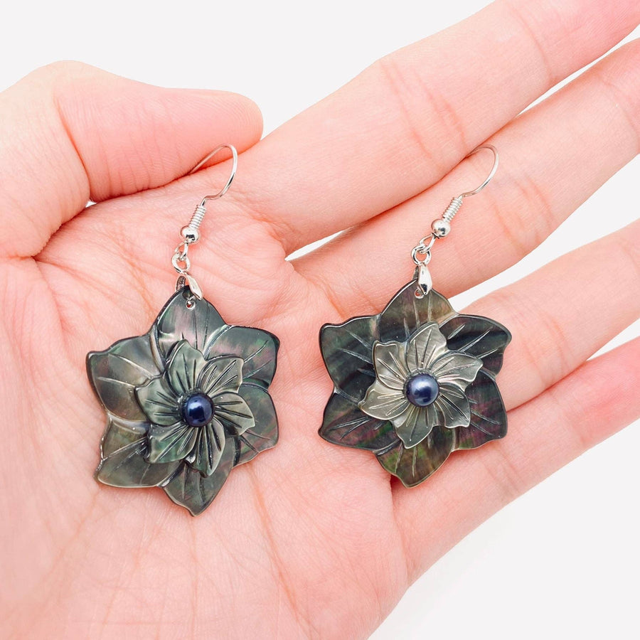 JewelryFlower Power Shell Earrings