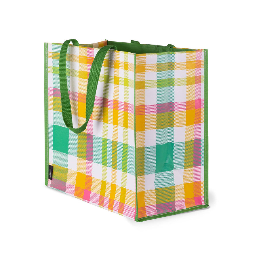 BagsGarden Plaid Grocery Tote