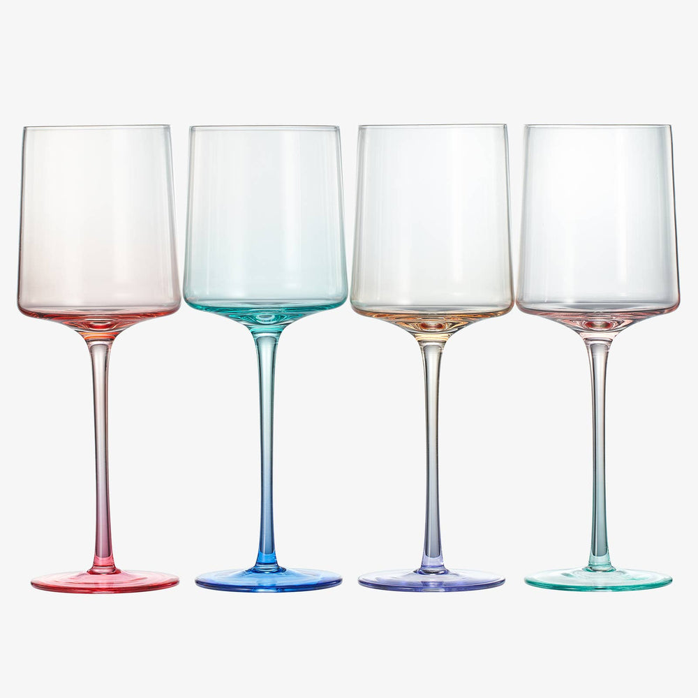 Handblown Colored Two-Toned Crystal Wine