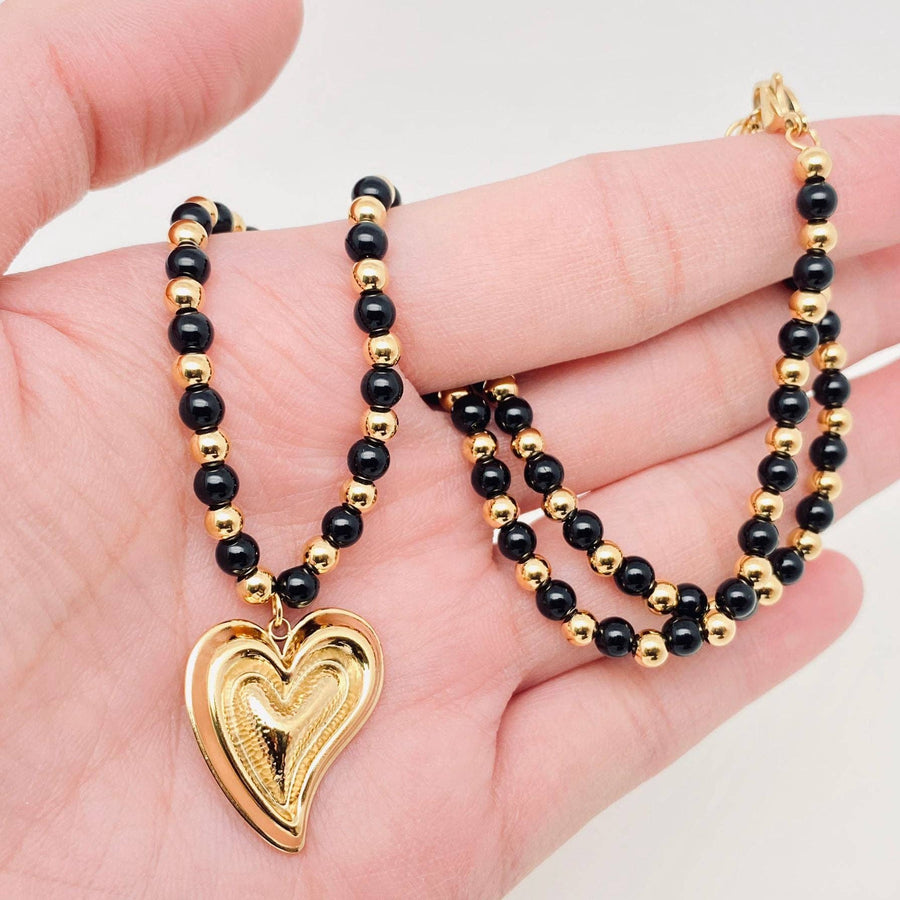 JewelryHeart Onyx Necklace