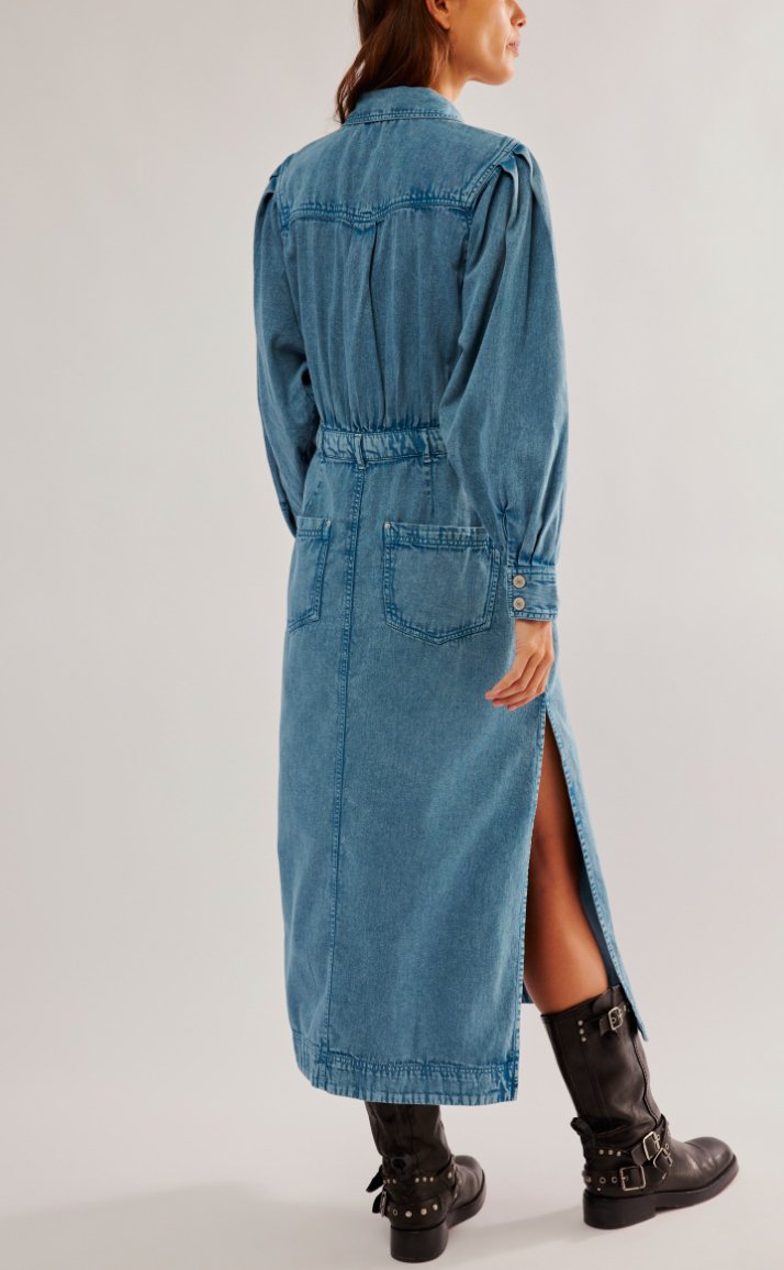 Free People DressMAD LOVE DENIM MIDI