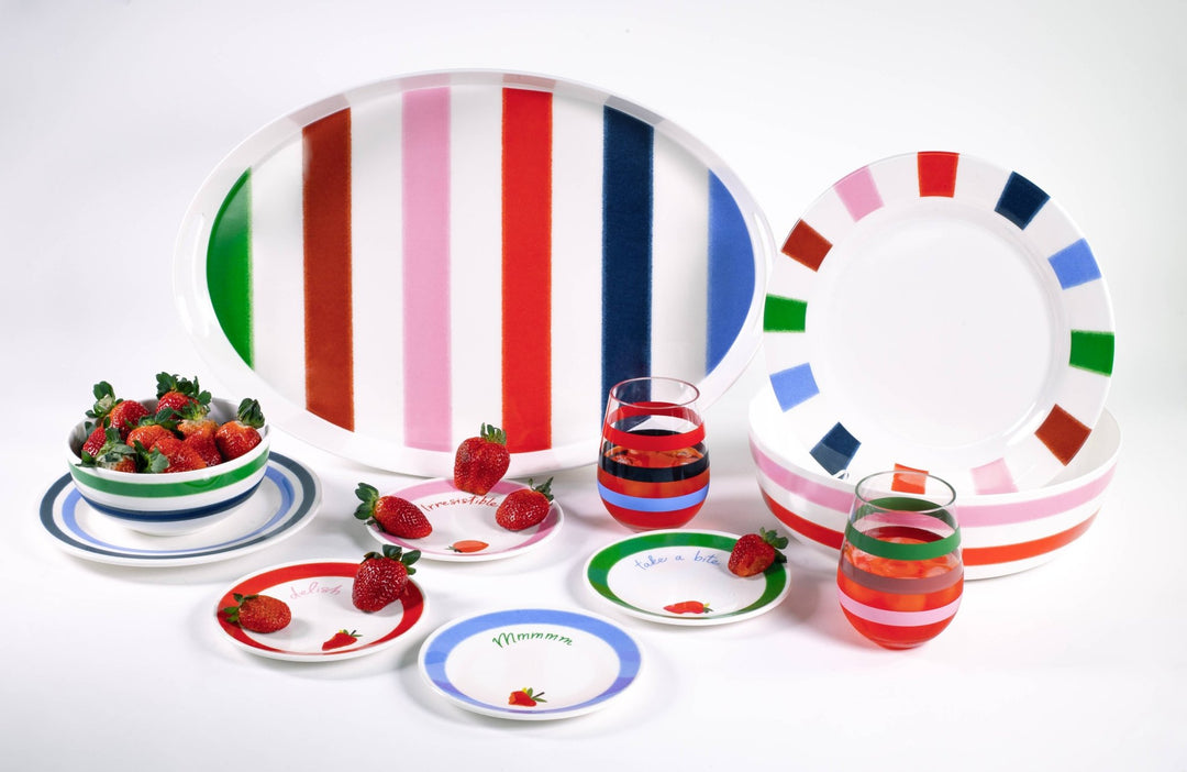 DinnerwareMelamine Adventure Stripe Plate Set