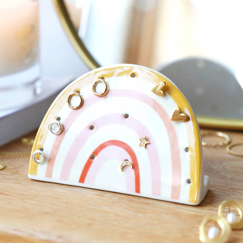 earring standRainbow Ceramic Earring Holder