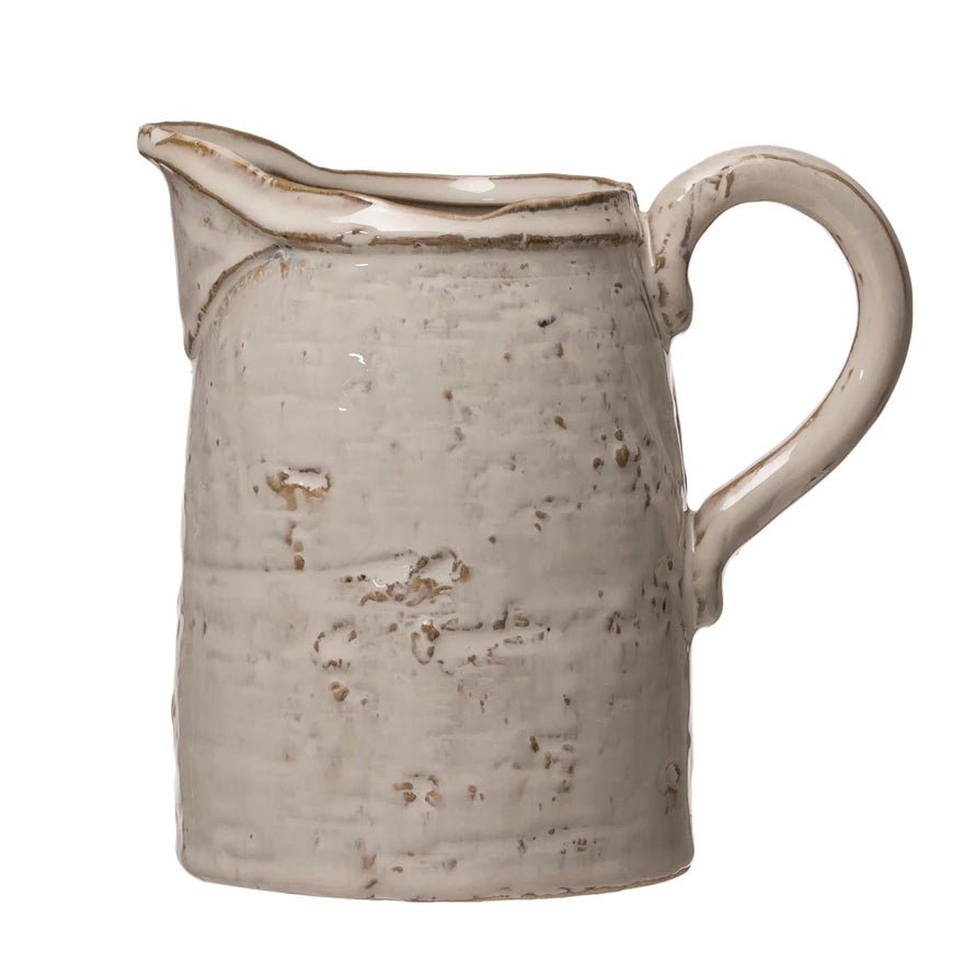 PitcherStoneware Pitcher with Glaze