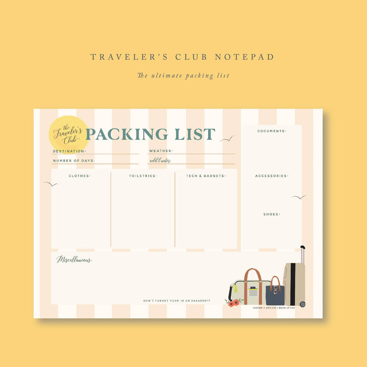 Notebooks & NotepadsTraveler's Packing List Notepad