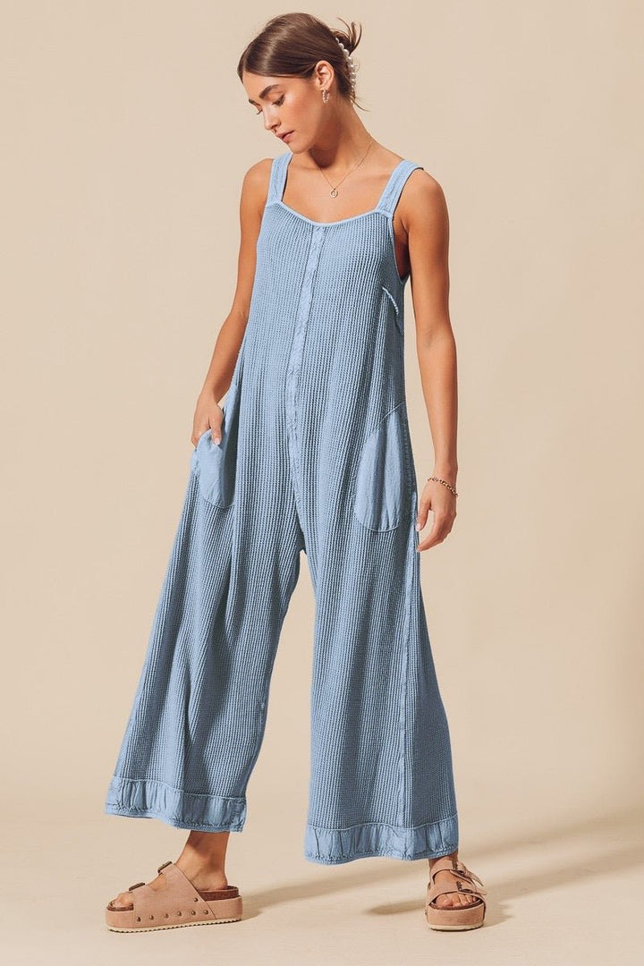 JumpsuitWaffle Wide Leg Jumpsuit