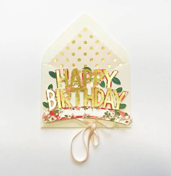 CardsWearable Happy Birthday Crown Card
