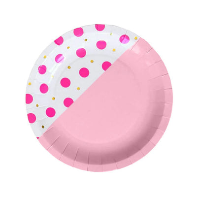 Bash-full Pink Paper Plates - Meraki Co.