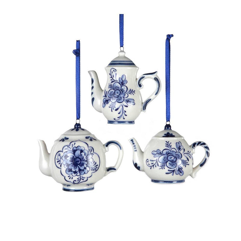 Christmas OrnamentBlue & White Delft 3" Teapot Ornament