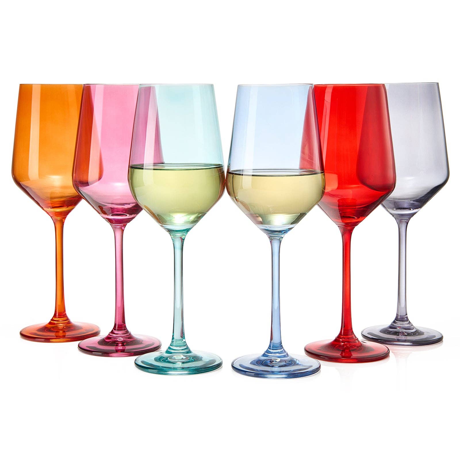 The Wine Savant - Art Deco Colored Crystal Stemless Wine Glass