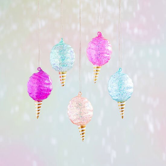The Holiday ShopCotton Candy Glass Ornament