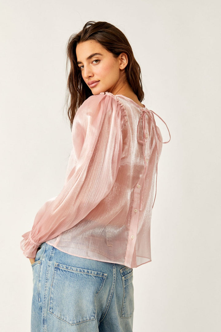 Free People TopFREYA FROST TOP / PALE PINK