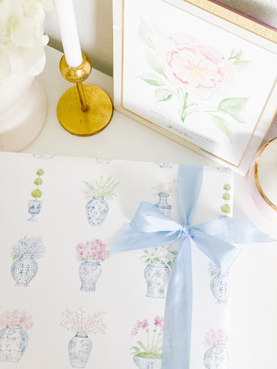 Wrapping PaperGinger Jar Watercolor Wrapping Sheets