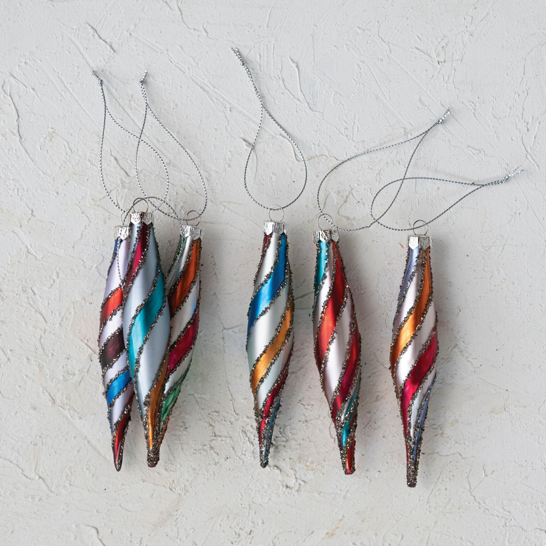 Holiday OrnamentsGlitter and Stripes Ornaments