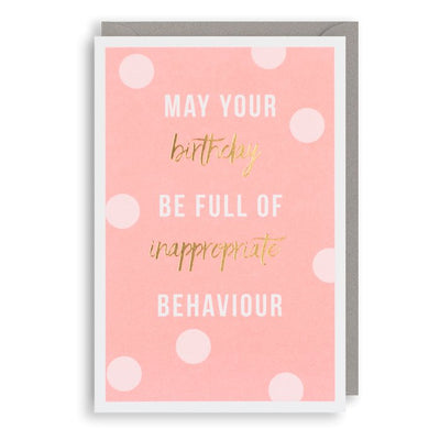 Greeting & Note CardsInappropriate Behavior Birthday Card
