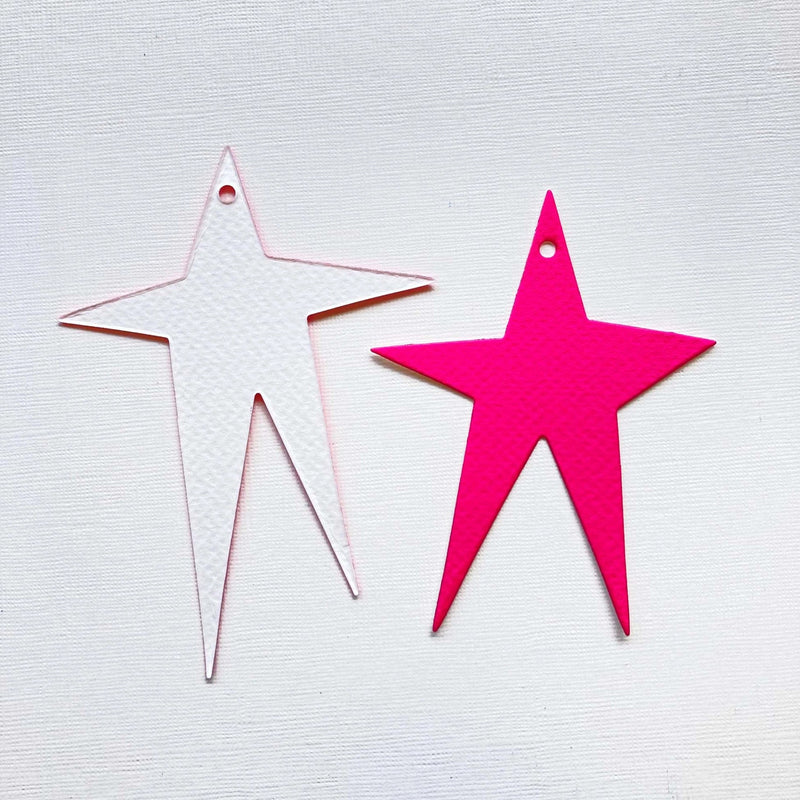 CardLucky Stars Neon Pink Gift Tags