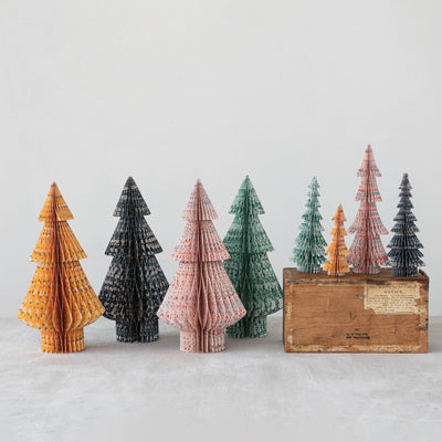 Holiday OrnamentsPaper Folding Honeycomb Tree w/ Chintz Pattern