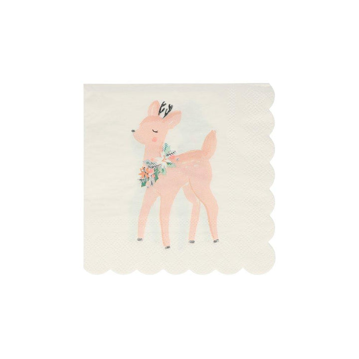 PaperPastel Deer Napkins ( Set Of 16)