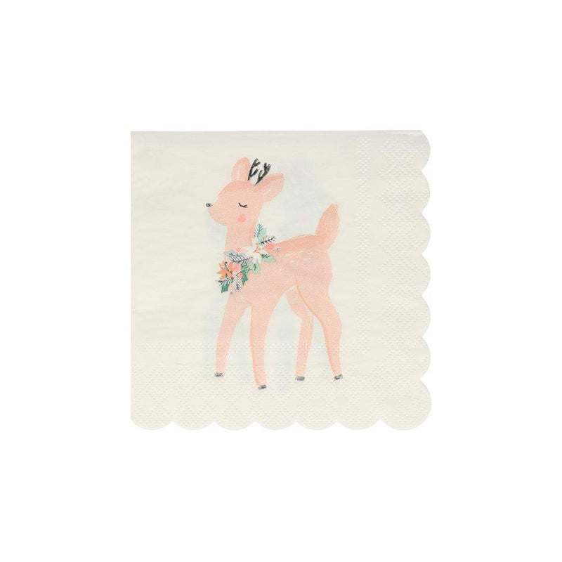 PaperPastel Deer Napkins ( Set Of 16)