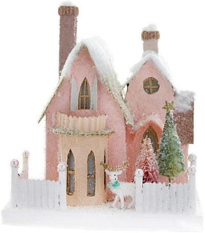 Holiday DecorPastel Pink Paper House