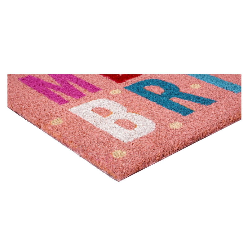 Christmas Door MatPink Merry & Bright Doormat