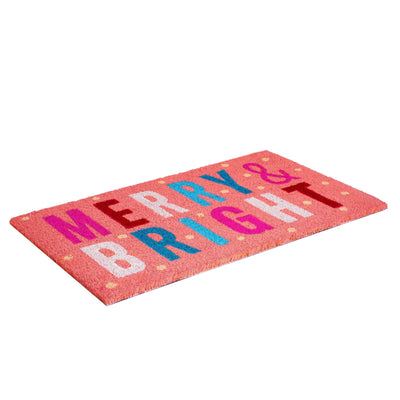 Christmas Door MatPink Merry & Bright Doormat
