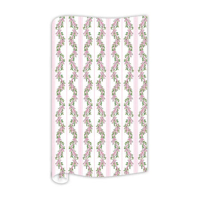 Wrapping PaperPink Ribbon & Bows with Greenery Wrapping Paper