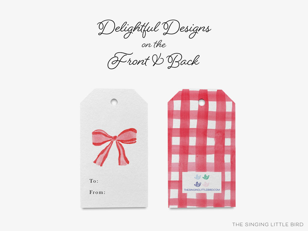 Holiday Gift TagsRed Bow Gift Tags [Sets of 8]