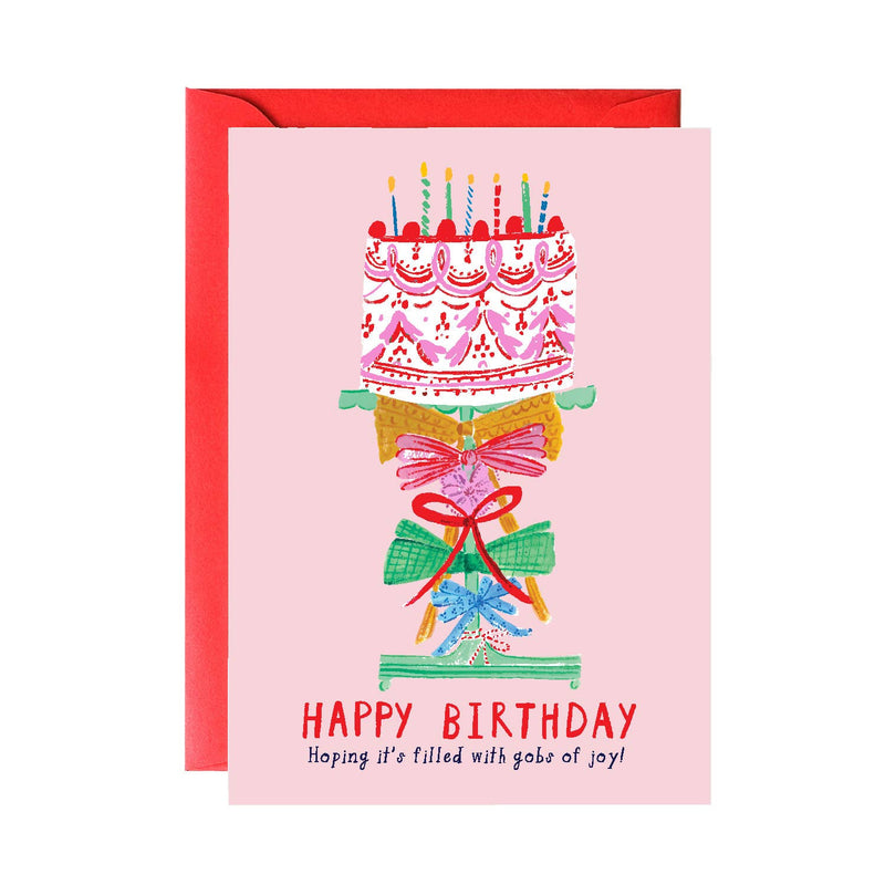 Birthday CardRibbons On The Cake Birthday Card