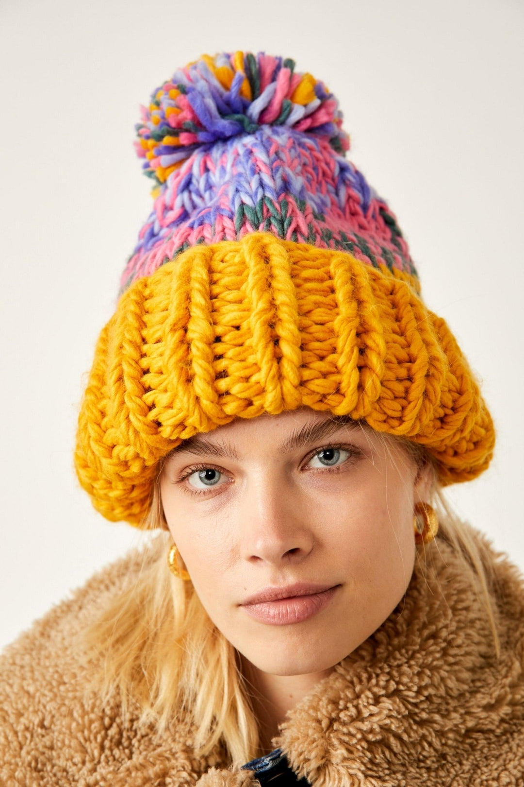 HatTide Stripe Knit Pom Beanie | Free People