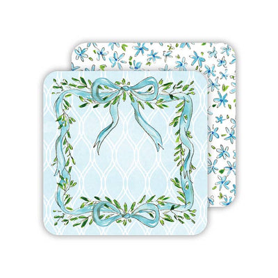 CoastersTiffany Blue Ribbon & Bows Paper Coasters