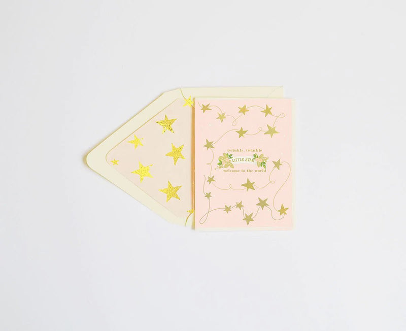 Baby CardTwinkle Twinkle, Little Star Blush Card