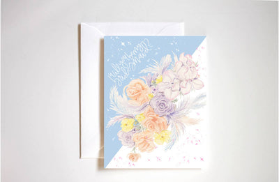 CardWill You Be My Bridesmaid Disco Floral Card