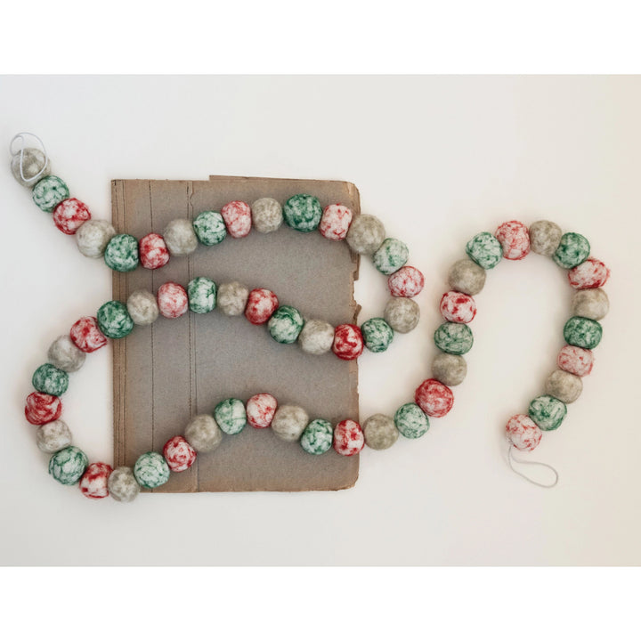 The Holiday ShopWool Felt Ball Garland